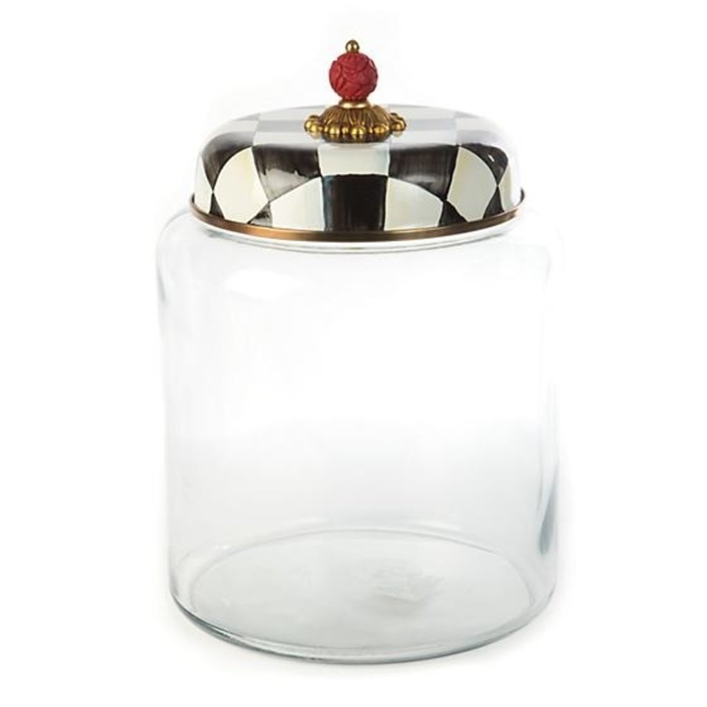 MacKenzie-Childs Courtly Check Glass Canister - Bigger