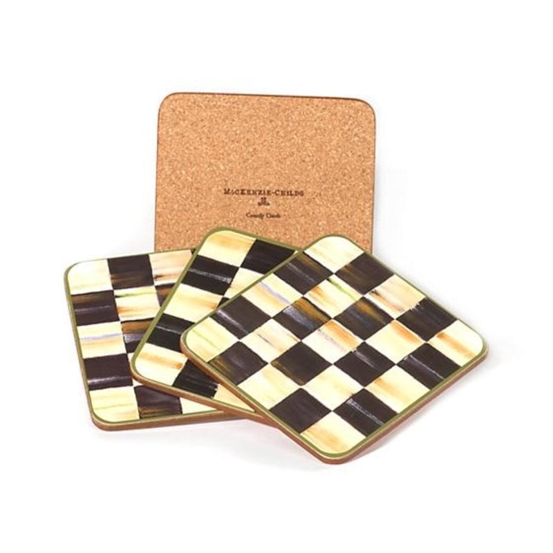 MacKenzie-Childs Courtly Check Cork Back Coaster