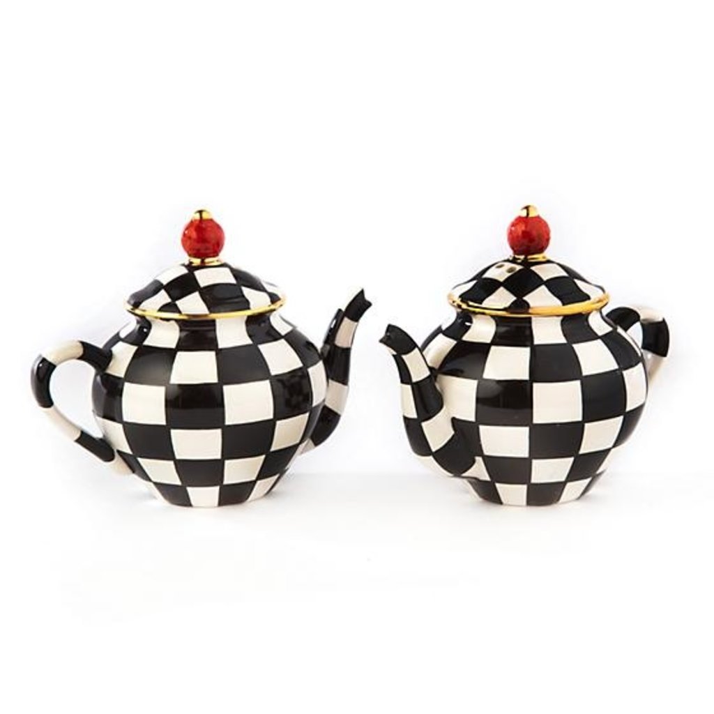 MacKenzie-Childs  Courtly Check Large Salt & Pepper Shakers