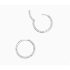 Kendra Scott Jack Silver Hoop Earrings In Charcoal Gray Crystal