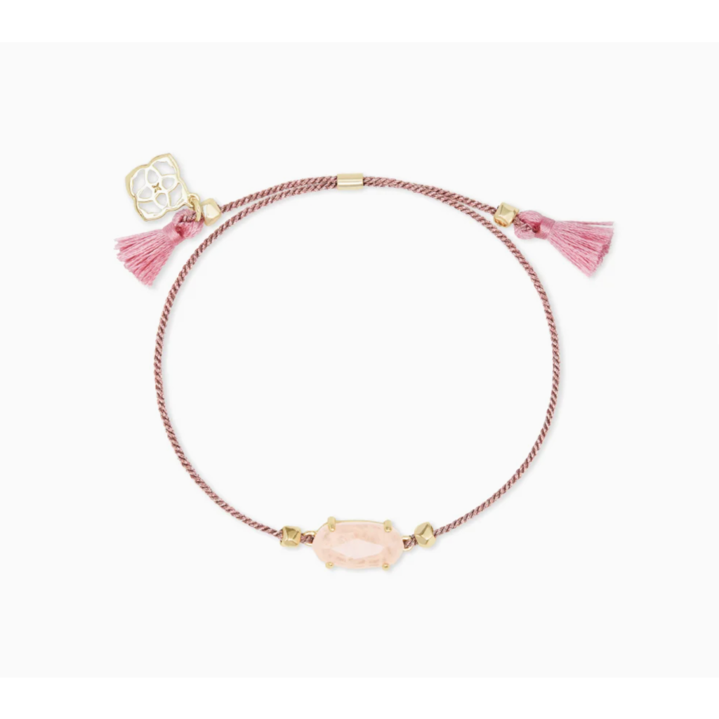 Everlyne Pink Cord Friendship Bracelet In Rose Quartz