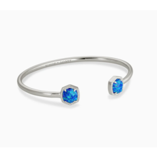 Kendra Scott Davie Silver Cuff Bracelet In Royal Blue Kyocera Opal
