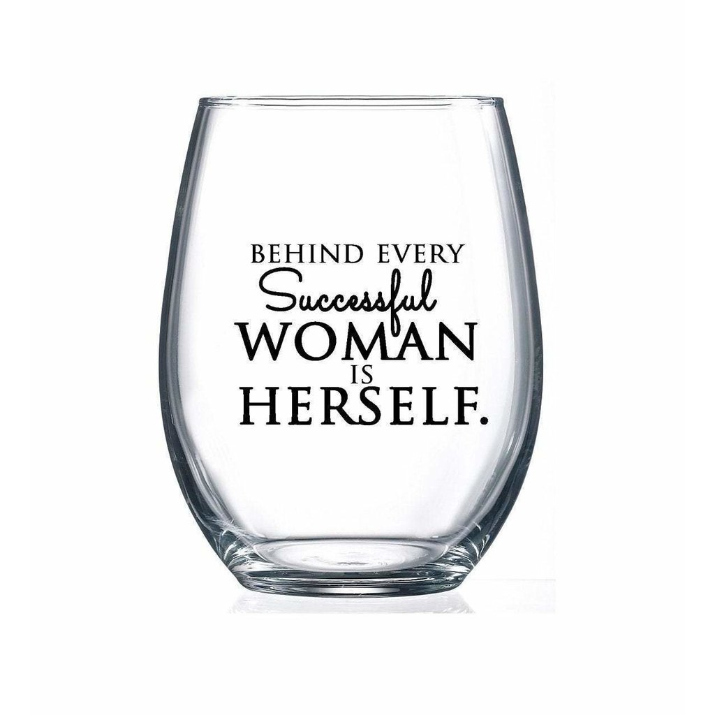 Successful Woman Wine Glass