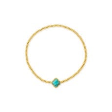 Kendra Scott Mallory Stretch Bracelet Gold Variegated Turquoise