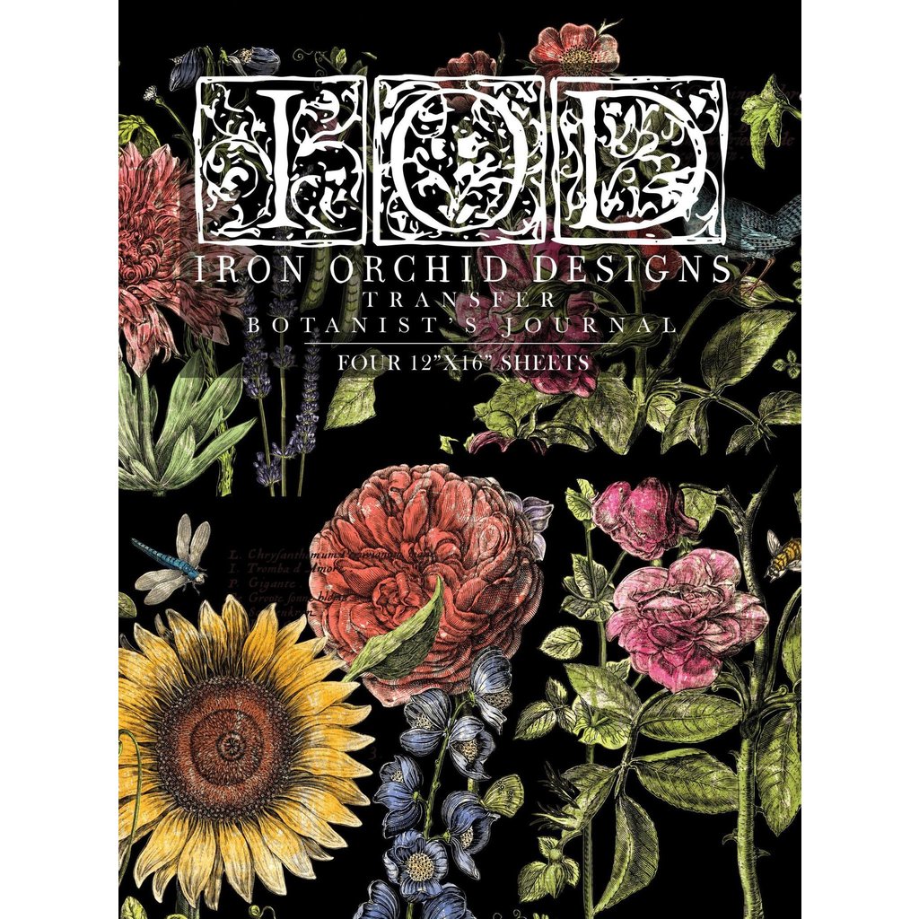 Iron Orchid Designs Botanist Journal 12" x 16" Transfer Set