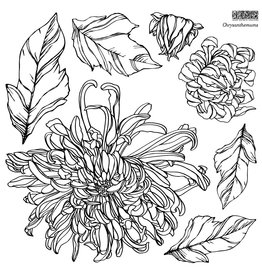 Iron Orchid Designs Chrysanthemums Decor Stamp