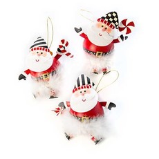 MacKenzie-Childs Checkmate Santa Ornament - Single
