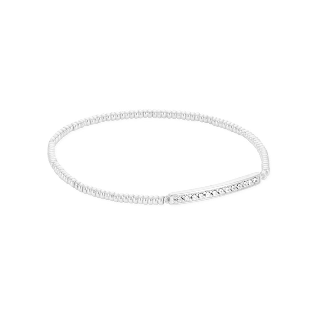 Kendra Scott Addison Stretch Bracelet In Silver