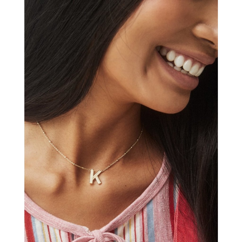 Kendra Scott K Letter Pendant Necklace