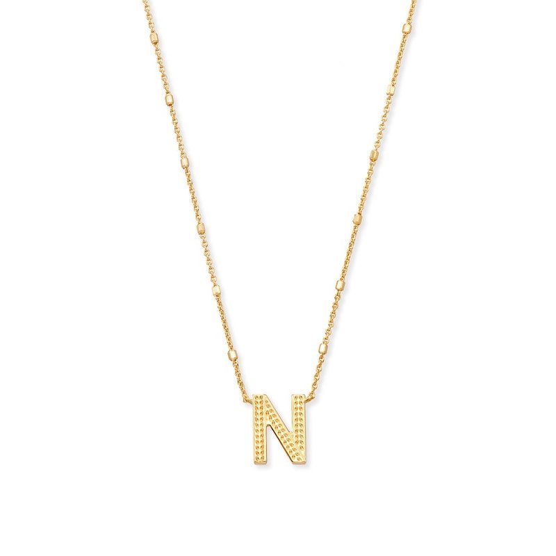 N Letter Pendant Necklace