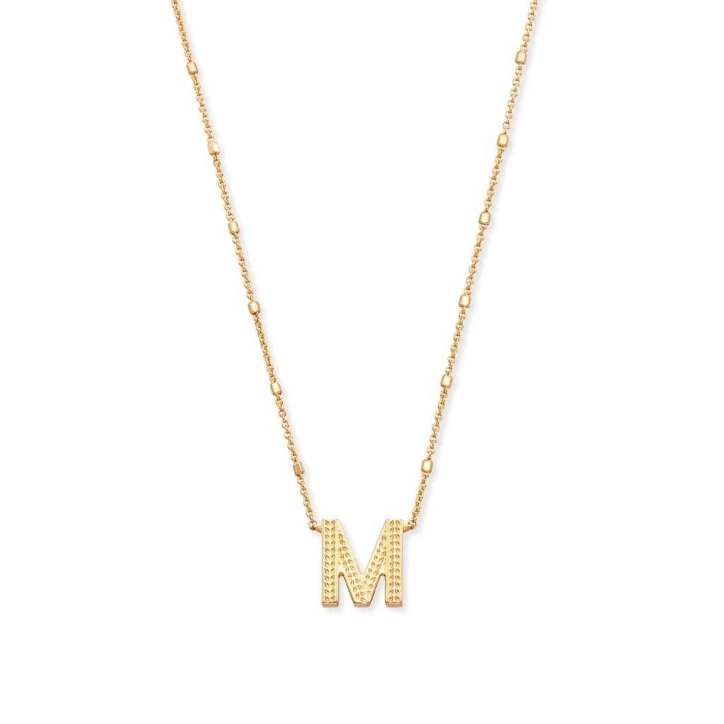 Kendra Scott Kendra Scott Letter M Pendant Necklace in Gold