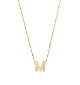 Kendra Scott Letter M Pendant Necklace in Gold