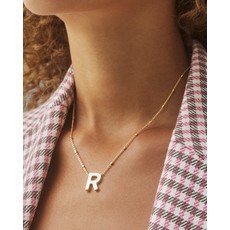 Kendra Scott R Letter Pendant Necklace