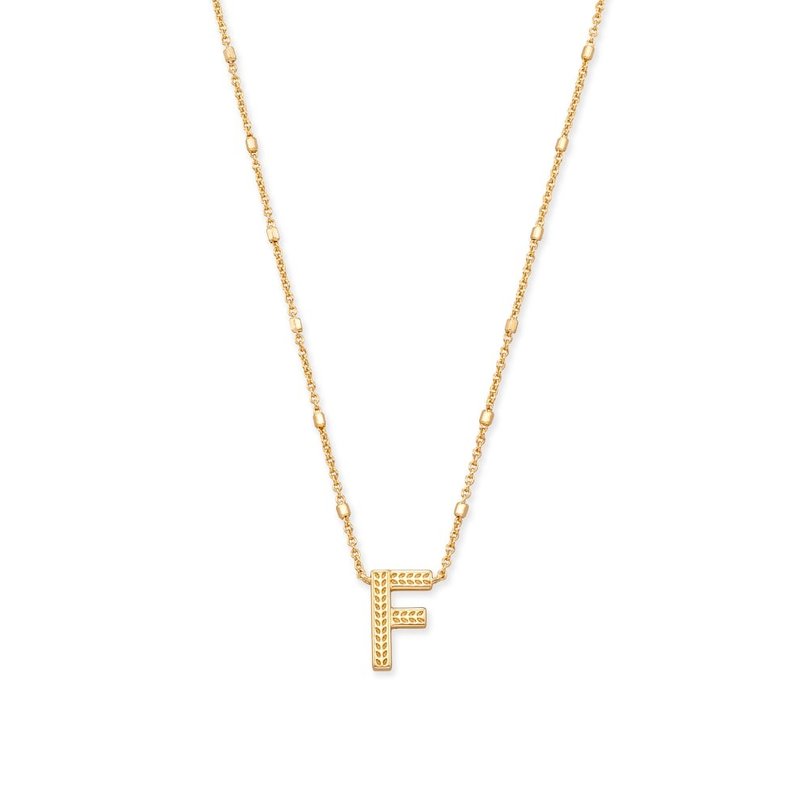 F Letter Pendant Necklace