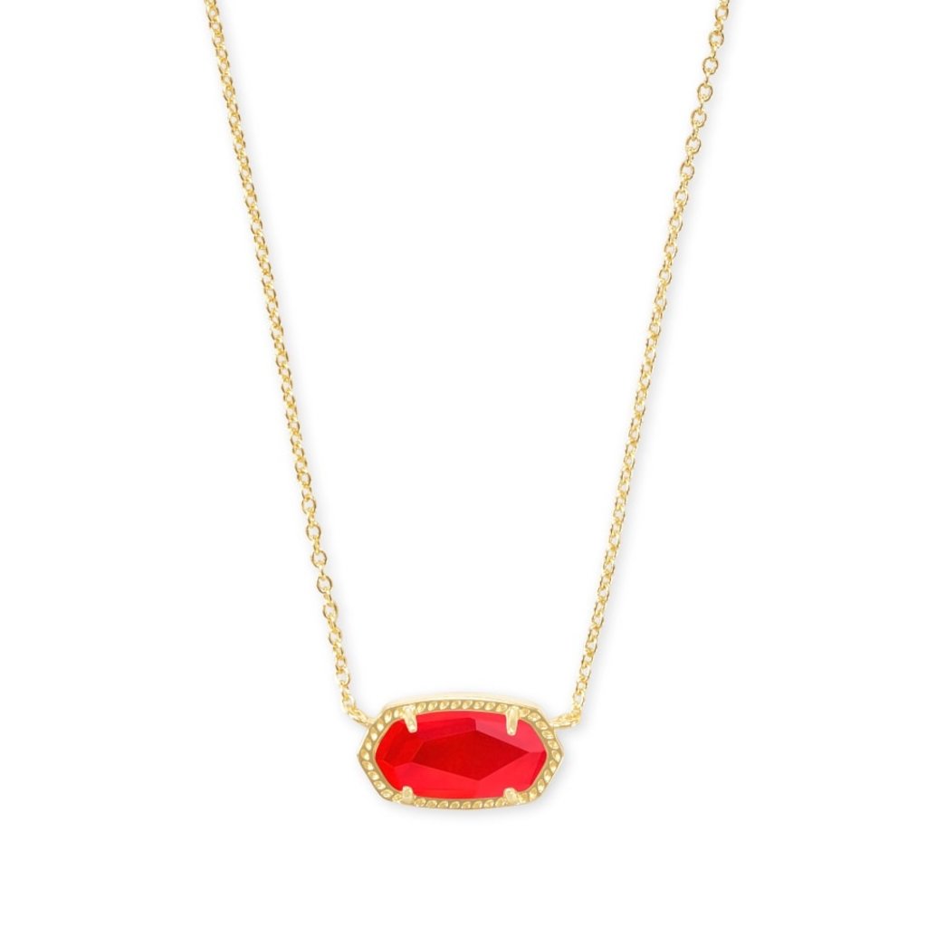 Kendra Scott Elisa Gold Pendant Necklace In Red Illusion