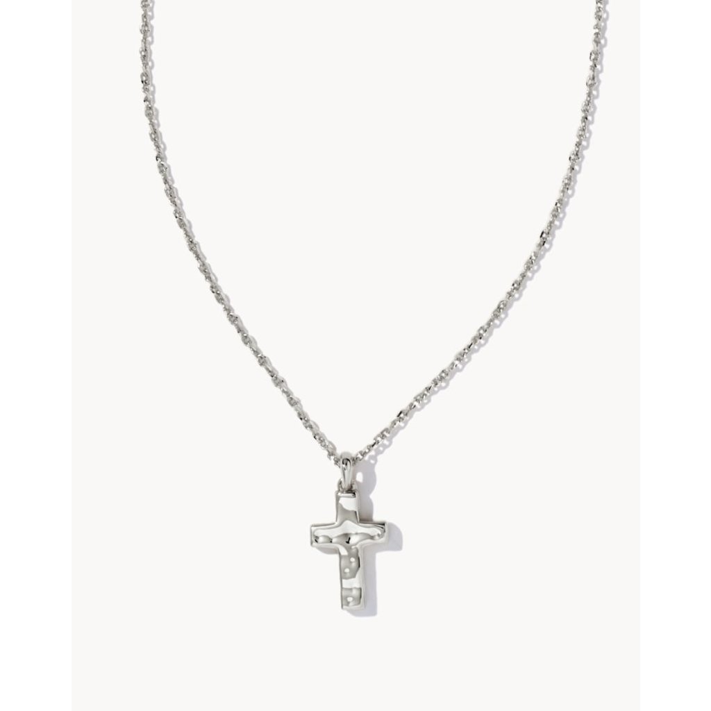 Kendra Scott Cross Pendant Necklace in Silver
