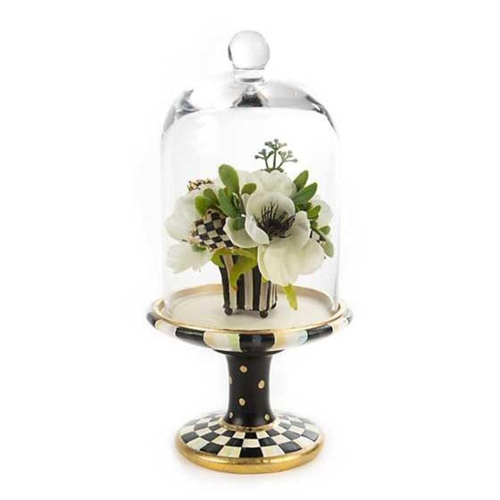 MacKenzie-Childs Courtly Check Pedestal with Cloche