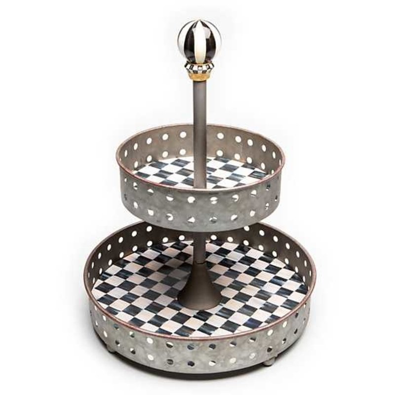 MacKenzie-Childs Courtly Tin Tiered Stand
