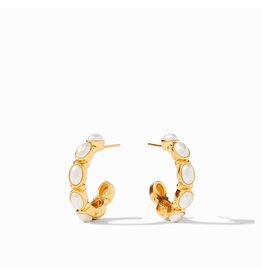 Mykonos Hoop Gold Pearl Earring - Small