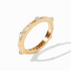 Catalina Hinge Bangle - Iridescent Clear Crystal