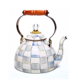 MacKenzie-Childs Sterling Check 3 Quart Tea Kettle