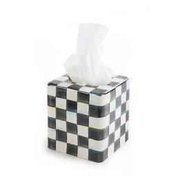MacKenzie-Childs Courtly Check Enamel Boutique Tissue Box Cover