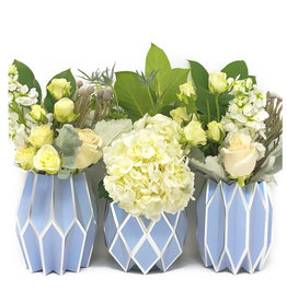 Periwinkle Paper Vase Wraps