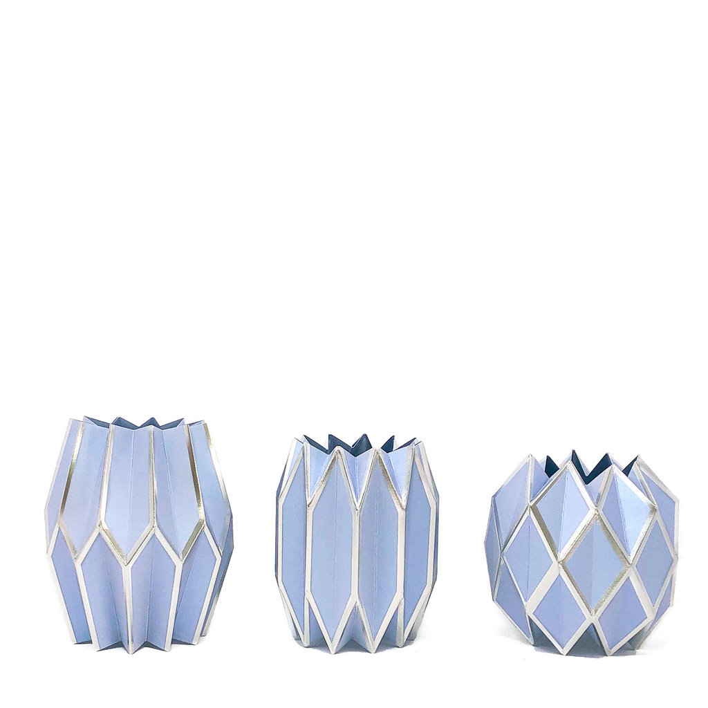 Periwinkle Paper Vase Wraps