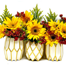 Pearl & Gold Paper Wrap Vases