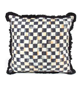 MacKenzie-Childs Courtly Check Ruffled Square Pillow