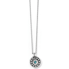 Pebble Dot Medallion Necklace - Zircon