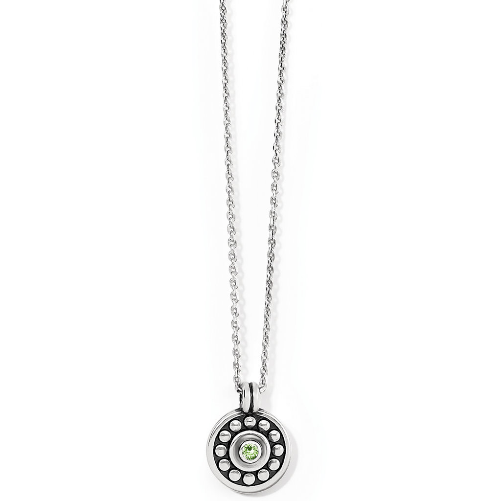 Pebble Dot Medali Petite Reversible Necklace - Peridot