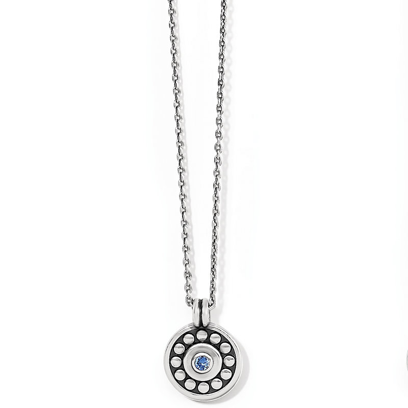 Pebble Dot Medali Petite Reversible Necklace - Sapphire