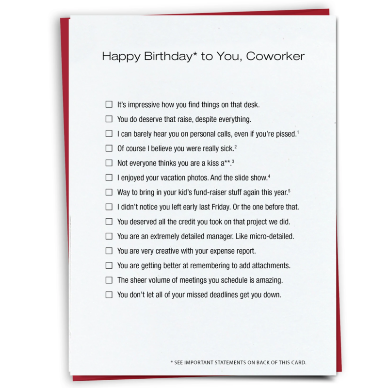 Co-Worker Birthday Card