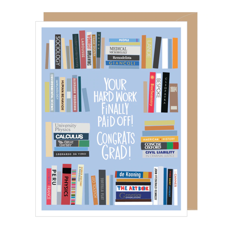 Bookshelf Graduation Card