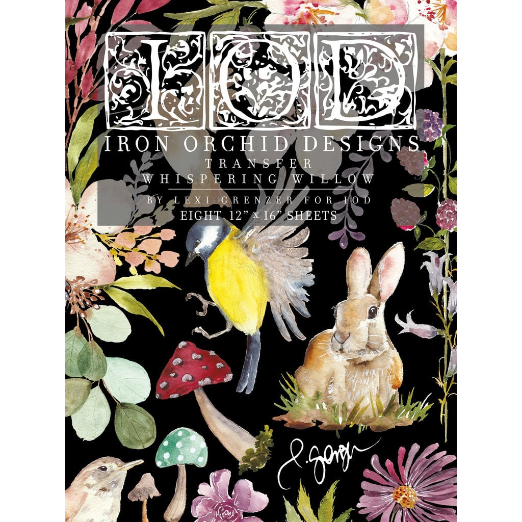 Iron Orchid Designs Whispering Willow IOD Transfer