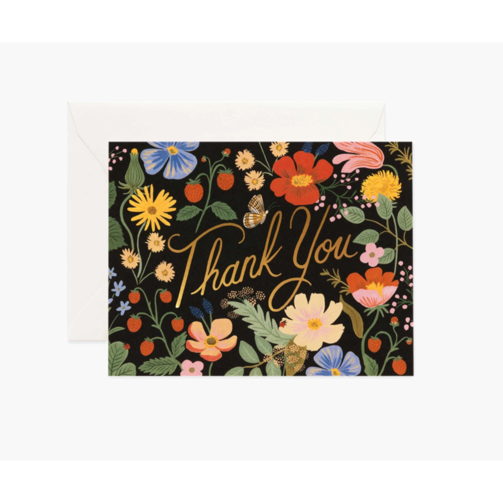 Rifle Paper Co. Strawberry Fields Thank You Boxed Cards - Set of 8