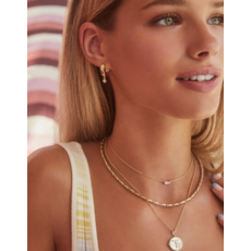 Kendra Scott Juliette Gold Pendant Necklace in White Crystal