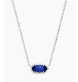Kendra Scott ELISA NECK RHOD COBALT CATS EYE*