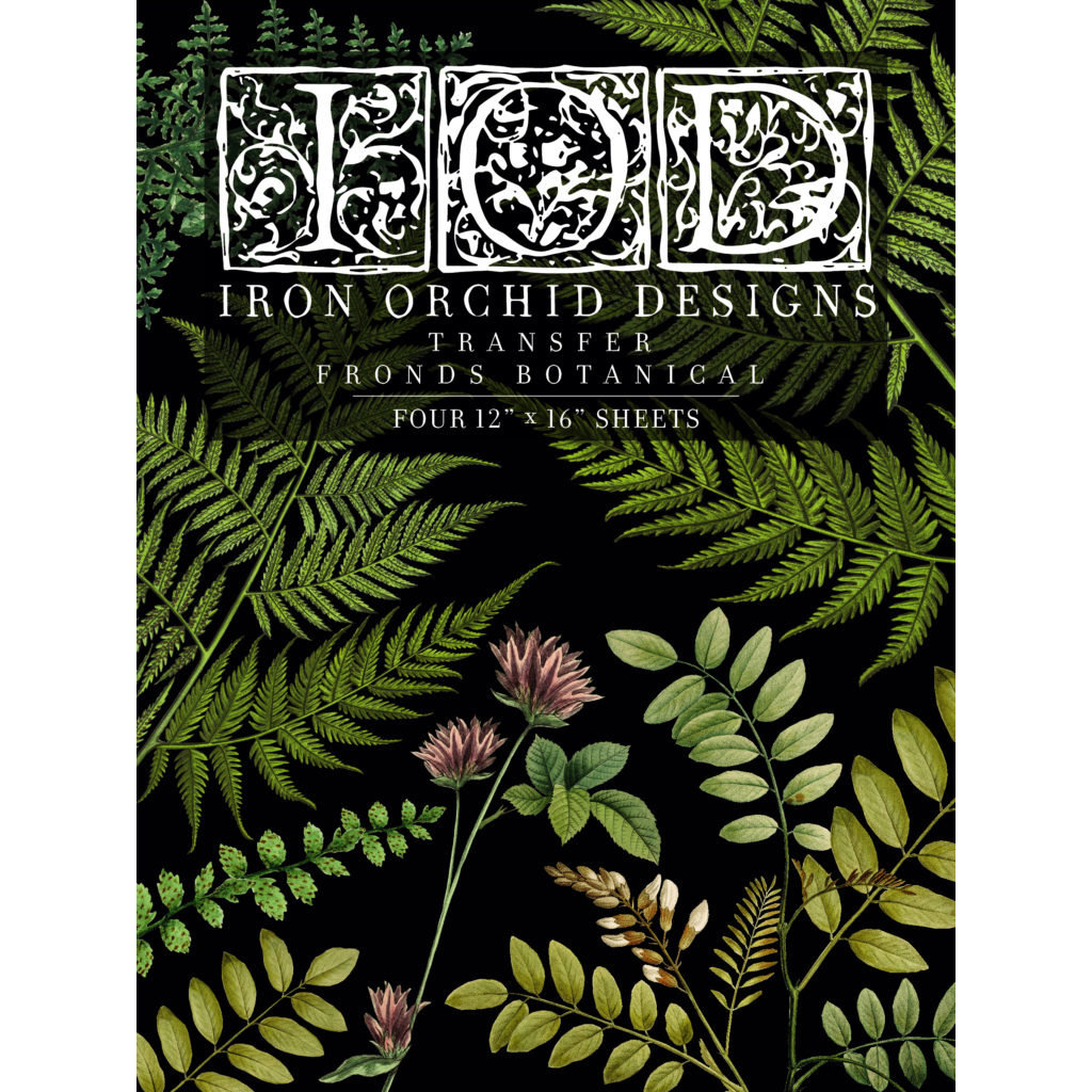 Iron Orchid Designs Fronds Botanical IOD Transfer Pad