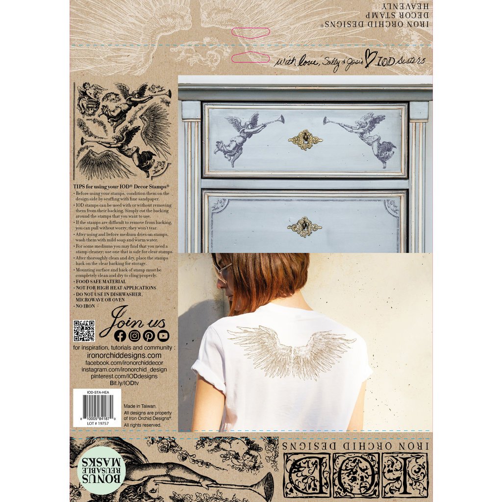 Iron Orchid Designs Heavenly 12x12 IOD Stamp