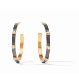 Julie Vos Crescent Black Hoop - Medium