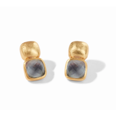 Julie Vos Catalina Gold Earring Charcoal Blue