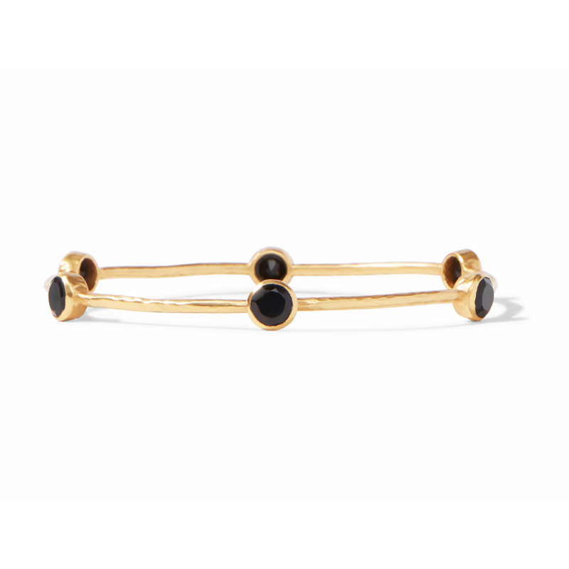 Julie Vos Milano Bangle Black Obsidian - Medium