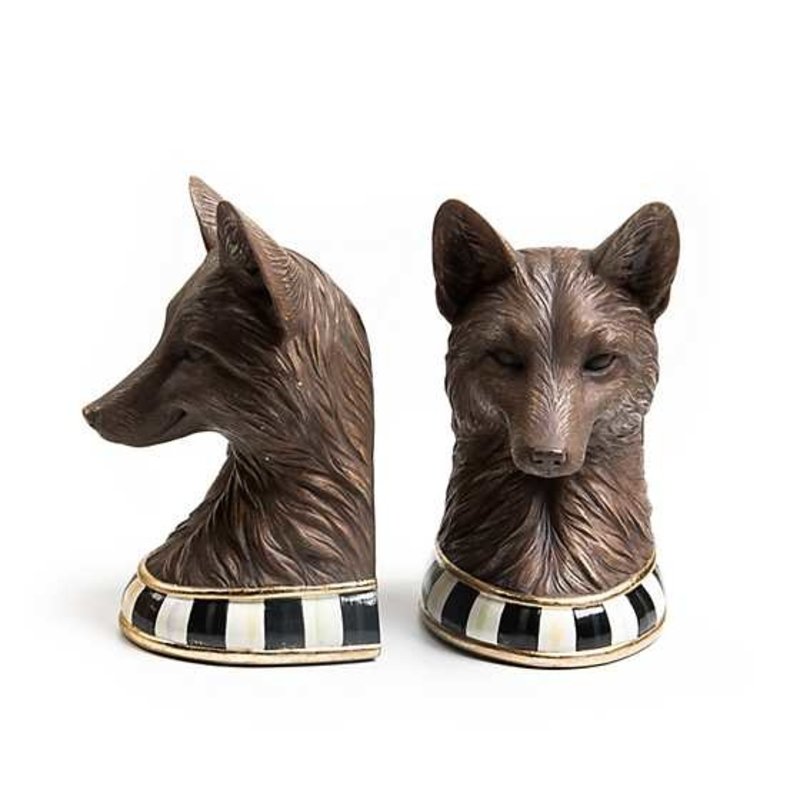 MacKenzie-Childs Woodland Fox Book Ends