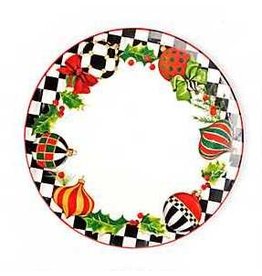 MacKenzie-Childs Deck The Halls Dinner Plate - Single