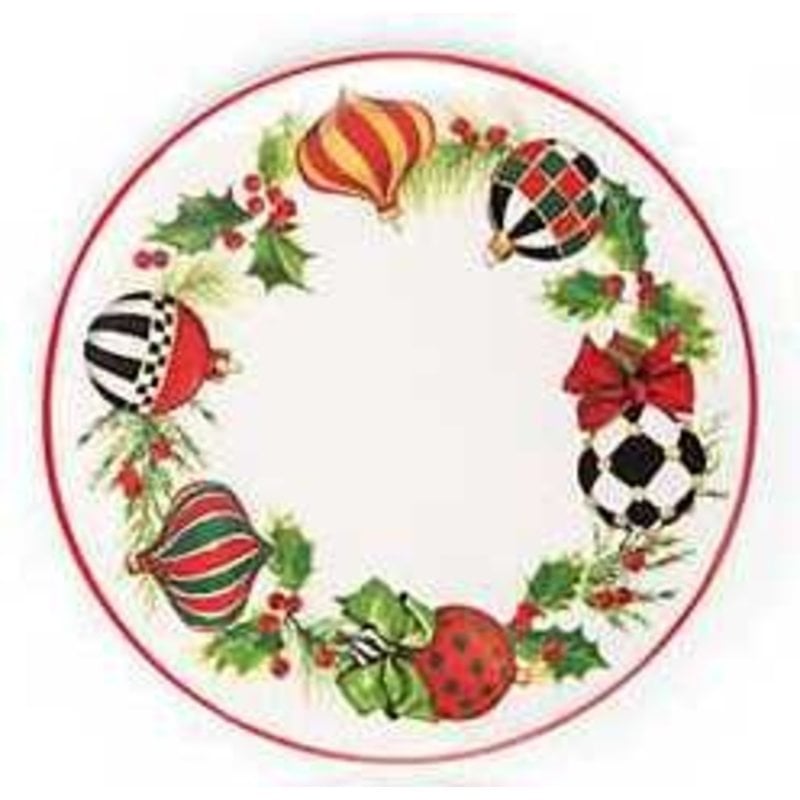 MacKenzie-Childs Deck The Halls Salad Plate - Single