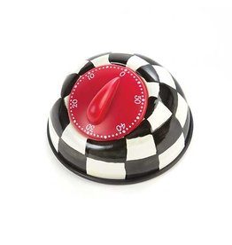 MacKenzie-Childs Courtly Check Kitchen Timer w/red face
