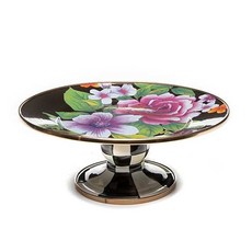 MacKenzie-Childs MacKenzie-Childs  Flower Market Mini Pedestal Platter - Black