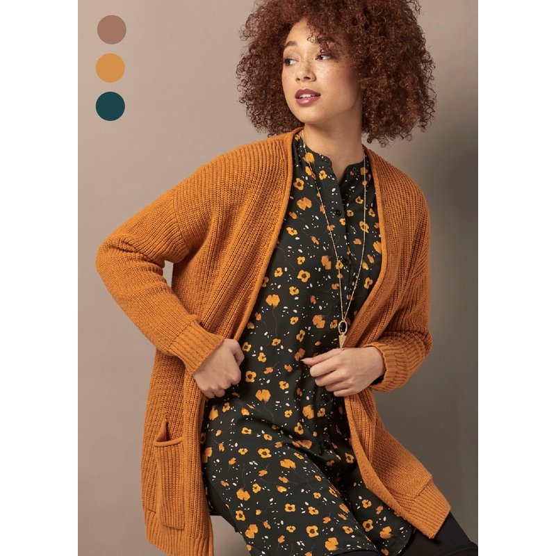 Luxe Cotton blend Open Cardi with Pockets